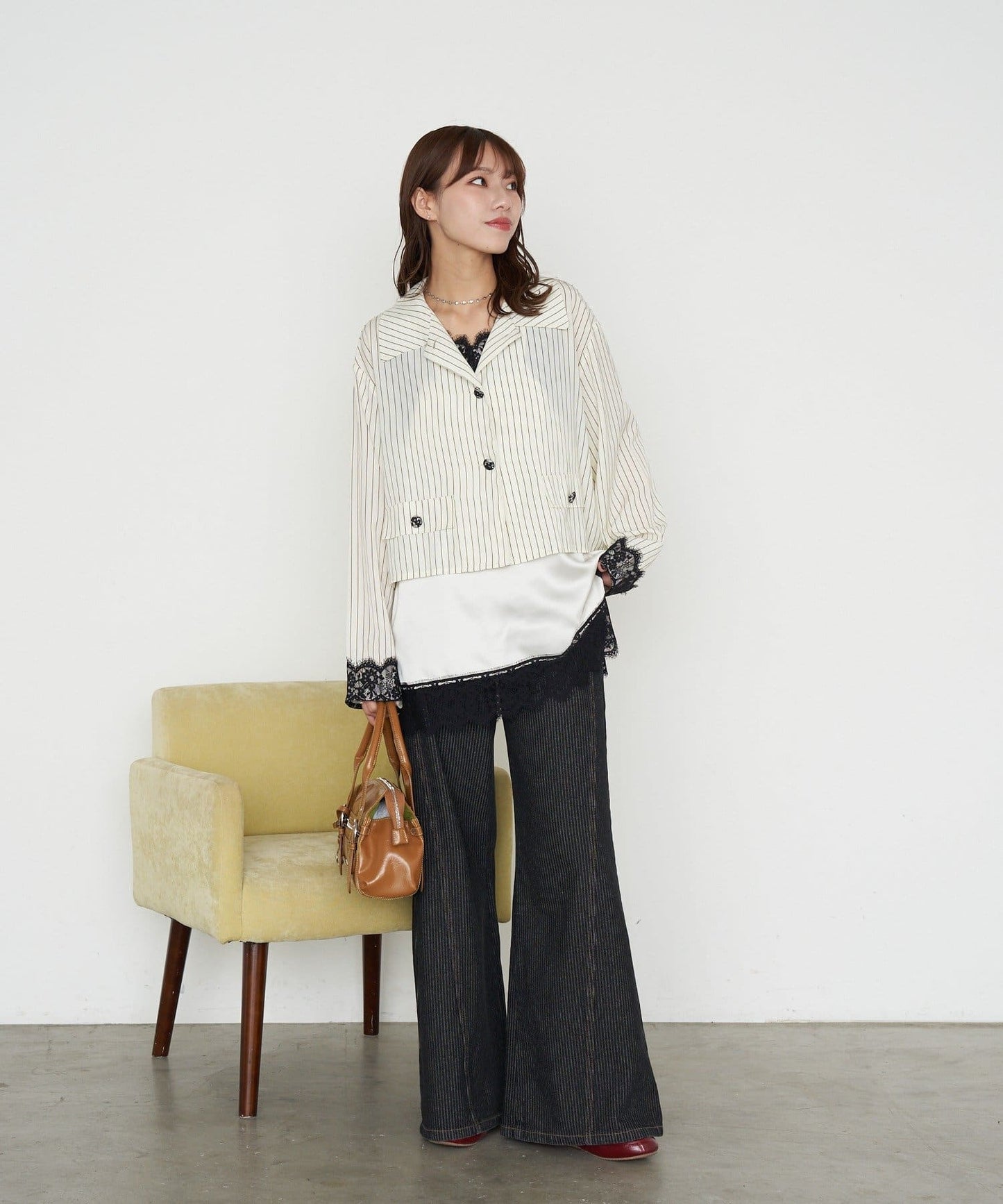 CIAOPANIC Lace Shirt Jacket + Cami Dress Set - Image 7