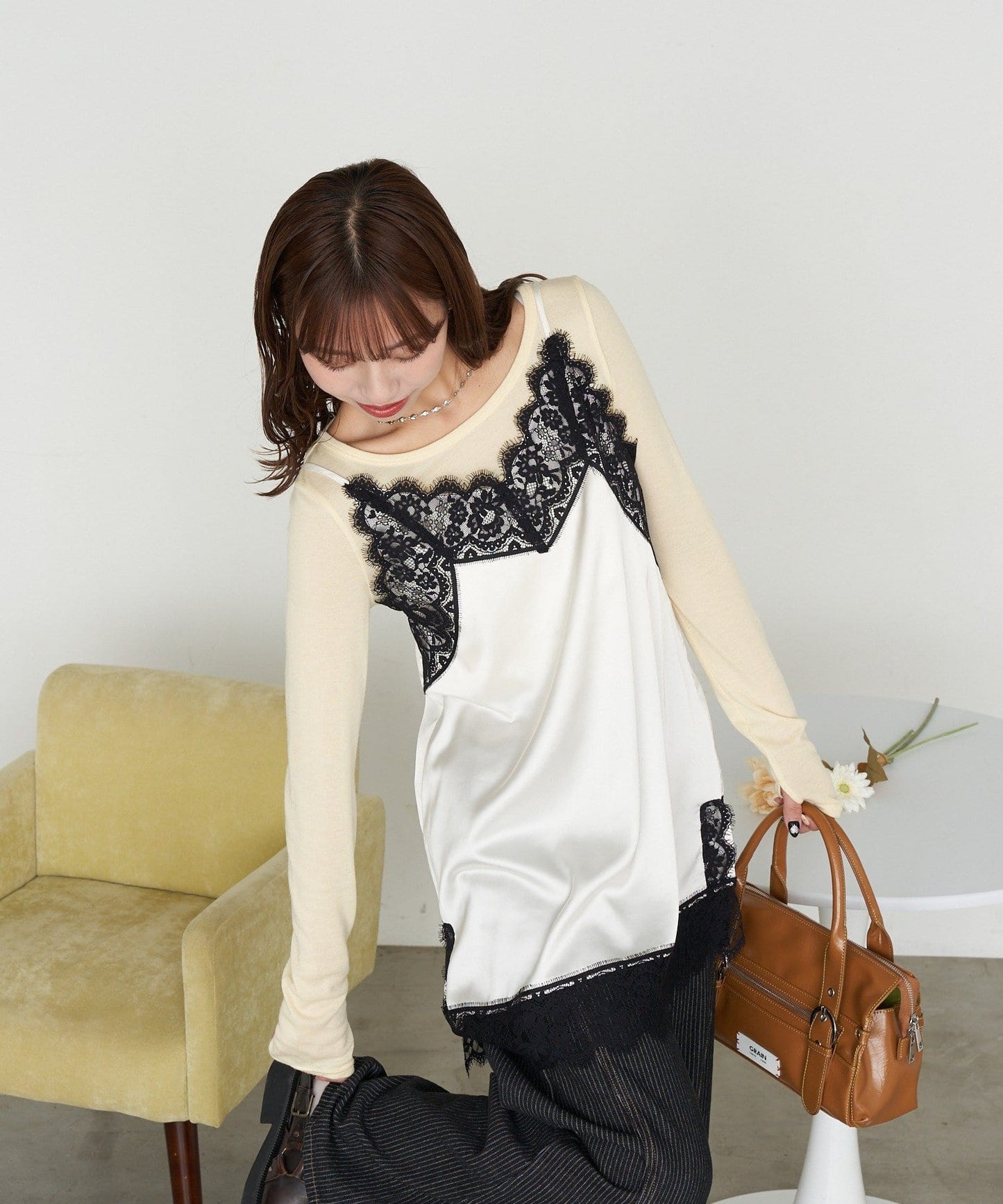 CIAOPANIC Lace Shirt Jacket + Cami Dress Set - Image 10