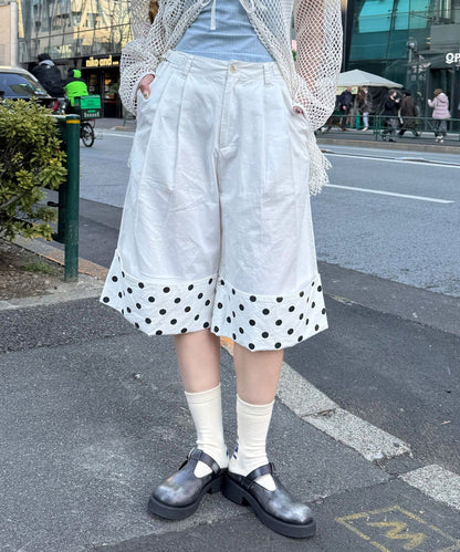 CIAOPANIC 2-Way Roll-Up Wide Half Pants - Image 2