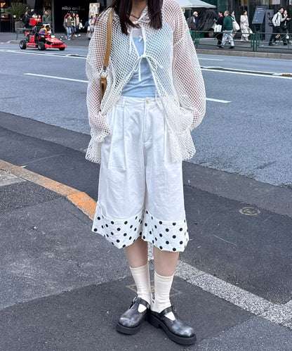 CIAOPANIC 2-Way Roll-Up Wide Half Pants - Image 8