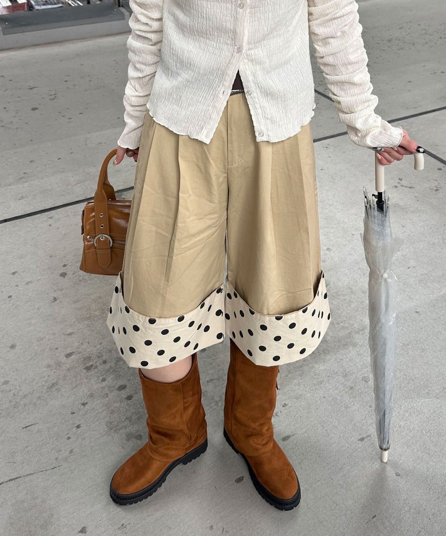 CIAOPANIC 2-Way Roll-Up Wide Half Pants - Image 12