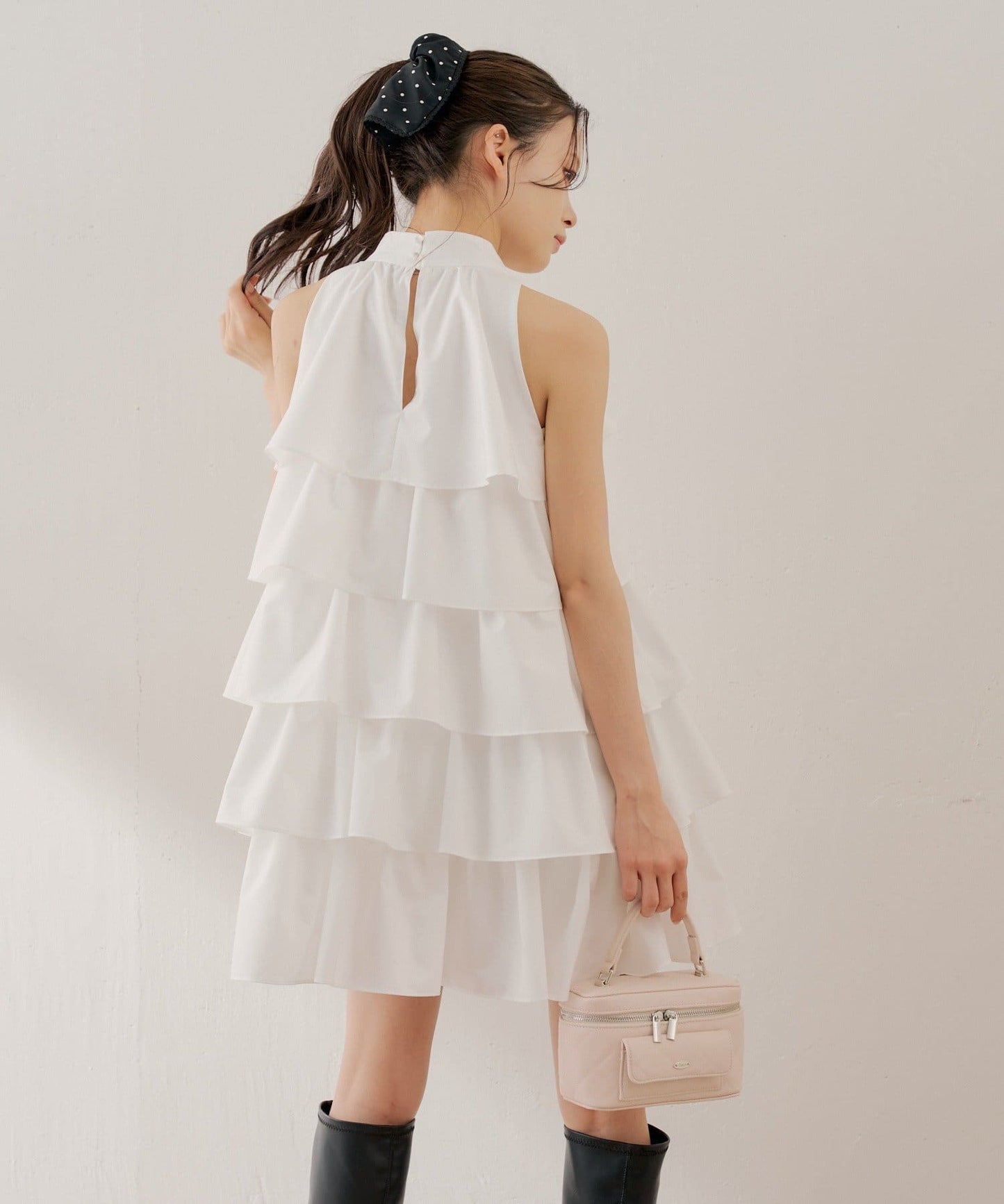 [Set Fair Item #7] CHICO ribbon tiered mini dress - Image 6