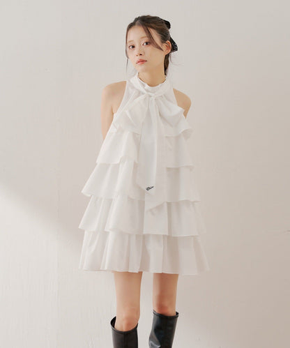 [Set Fair Item #7] CHICO ribbon tiered mini dress - Image 8