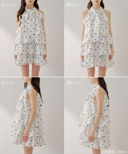 [Set Fair Item #7] CHICO ribbon tiered mini dress - Image 10
