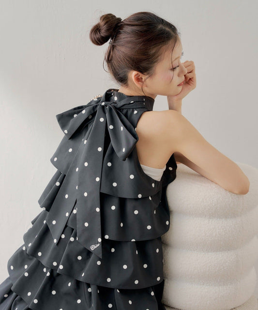 [Set Fair Item #7] CHICO ribbon tiered mini dress - Image 2
