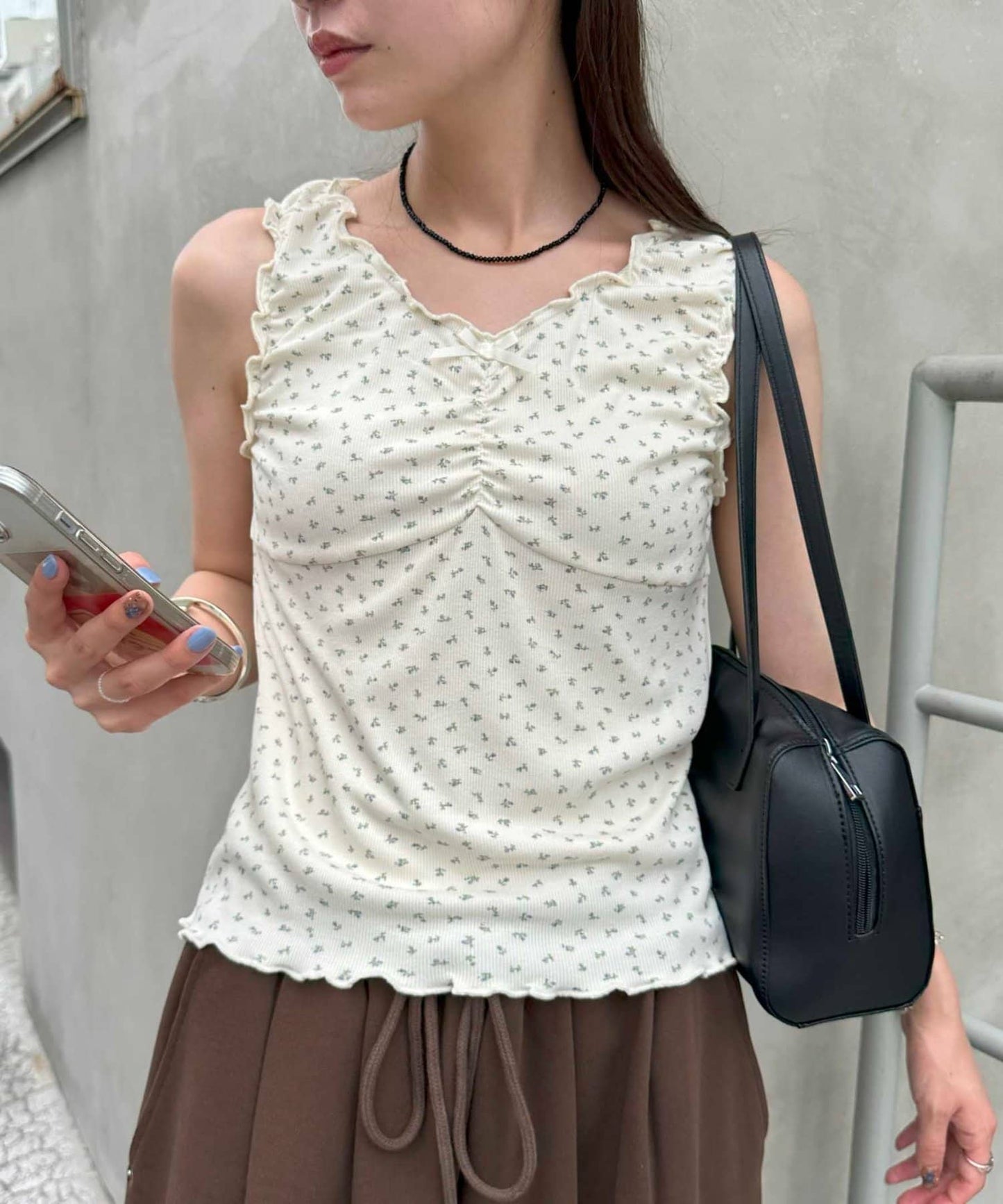 umm. by Discoat Mellow front ribbon tank - Image 3