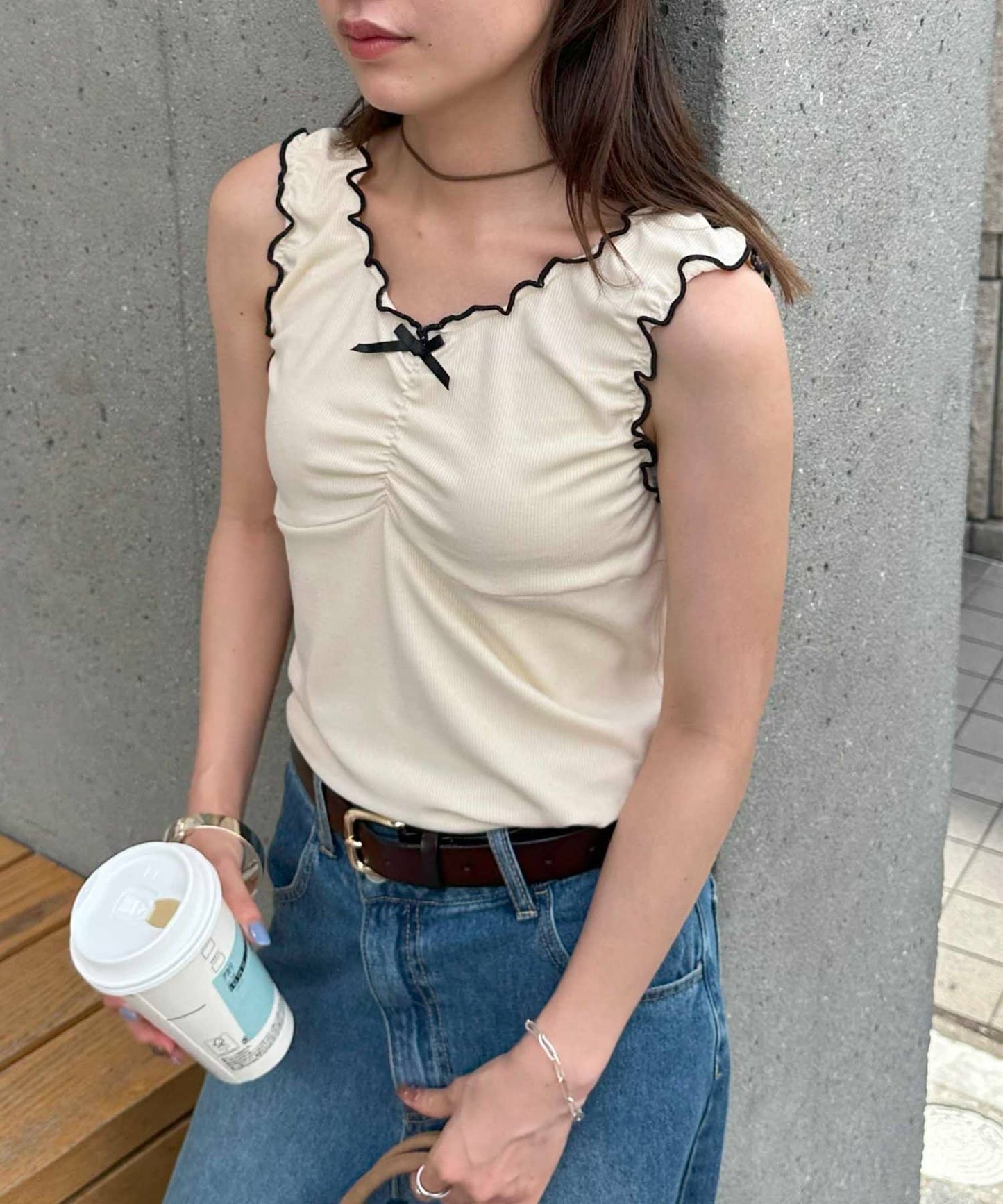 umm. by Discoat Mellow front ribbon tank - Image 23