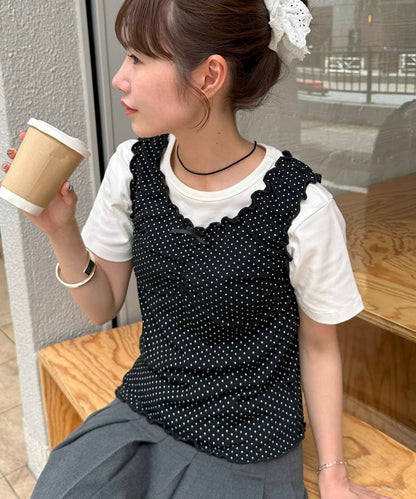 umm. by Discoat Mellow front ribbon tank - Image 4