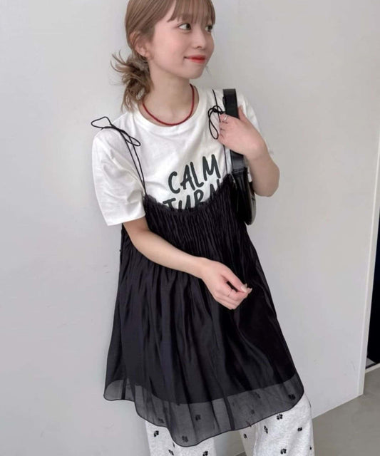 Kastane Pleated sheer Mini Dress - Image 2