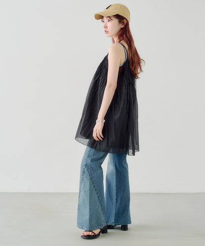 Kastane Pleated sheer Mini Dress - Image 11
