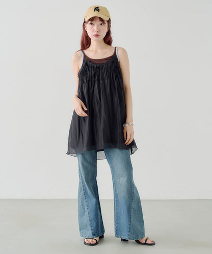 Kastane Pleated sheer Mini Dress - Image 12