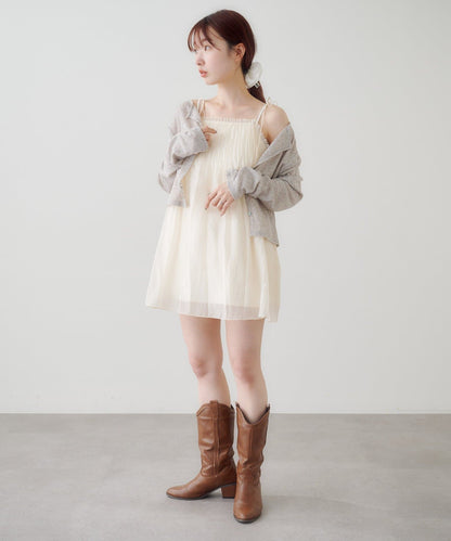 Kastane Pleated sheer Mini Dress - Image 27