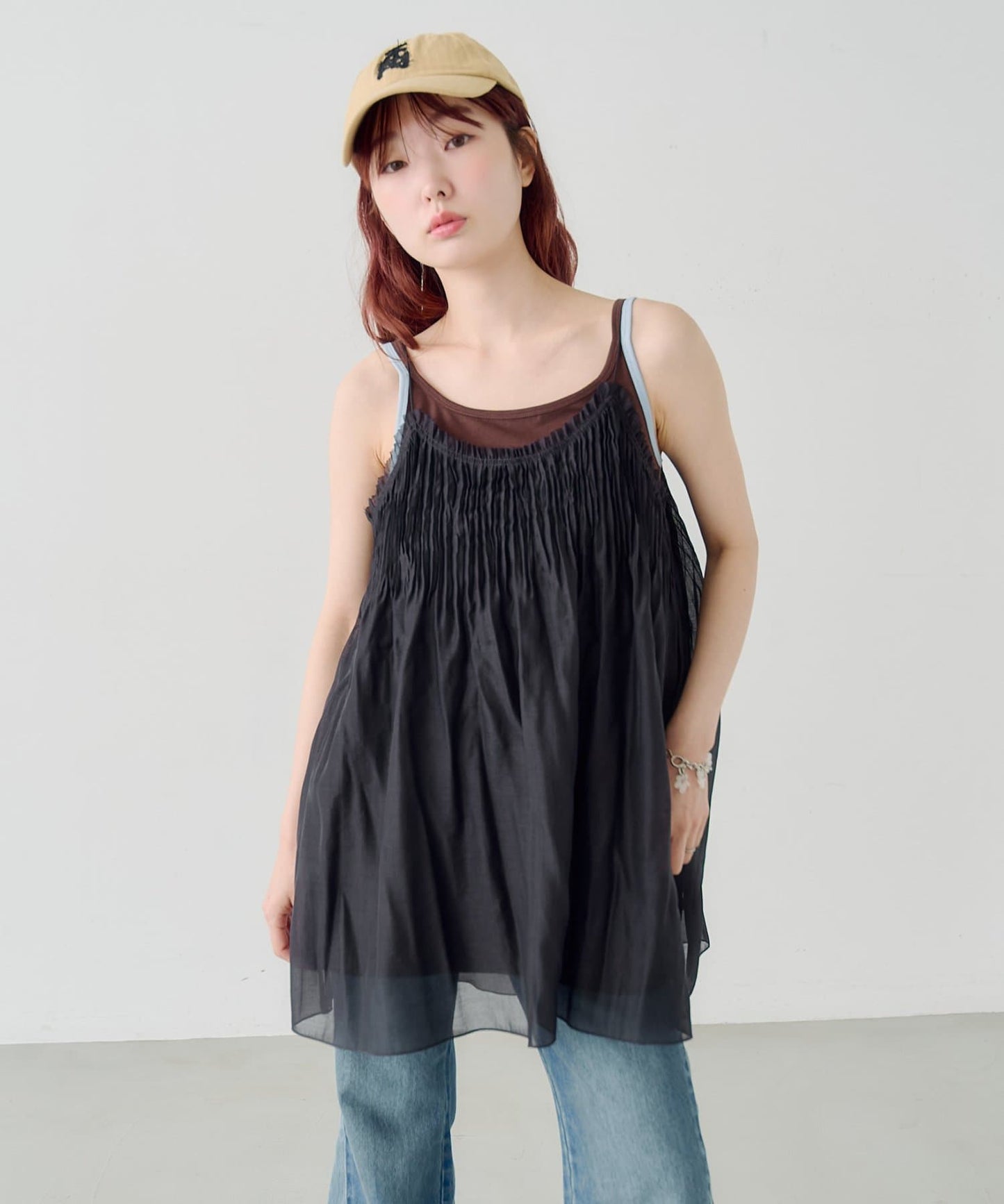 Kastane Pleated sheer Mini Dress - Image 5