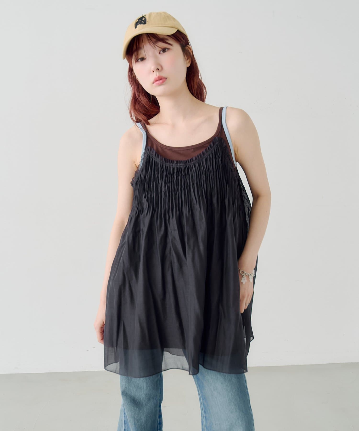 Kastane Pleated sheer Mini Dress - Image 5