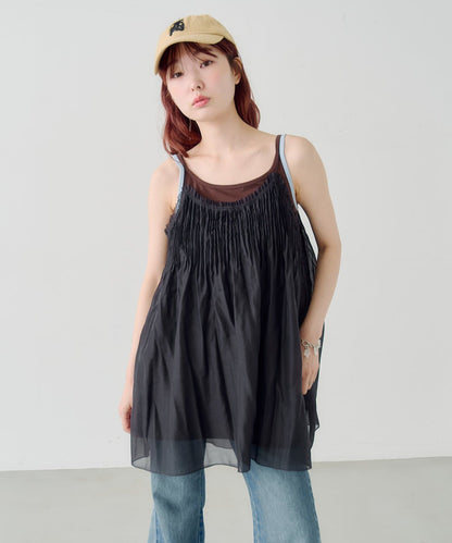 Kastane Pleated sheer Mini Dress - Image 5