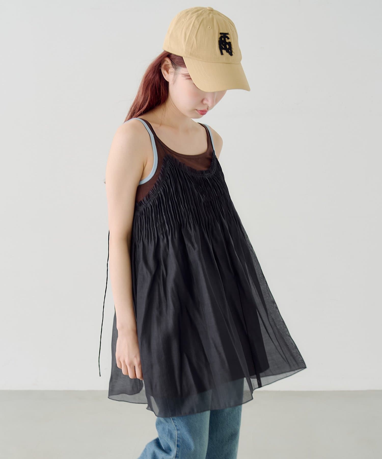 Kastane Pleated sheer Mini Dress - Image 6