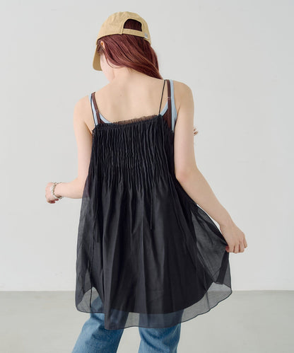 Kastane Pleated sheer Mini Dress - Image 7