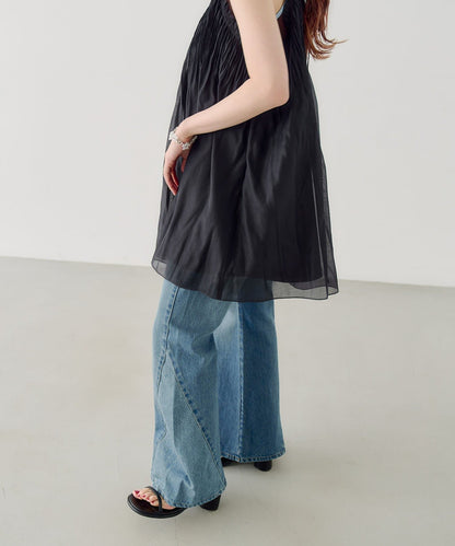 Kastane Pleated sheer Mini Dress - Image 10