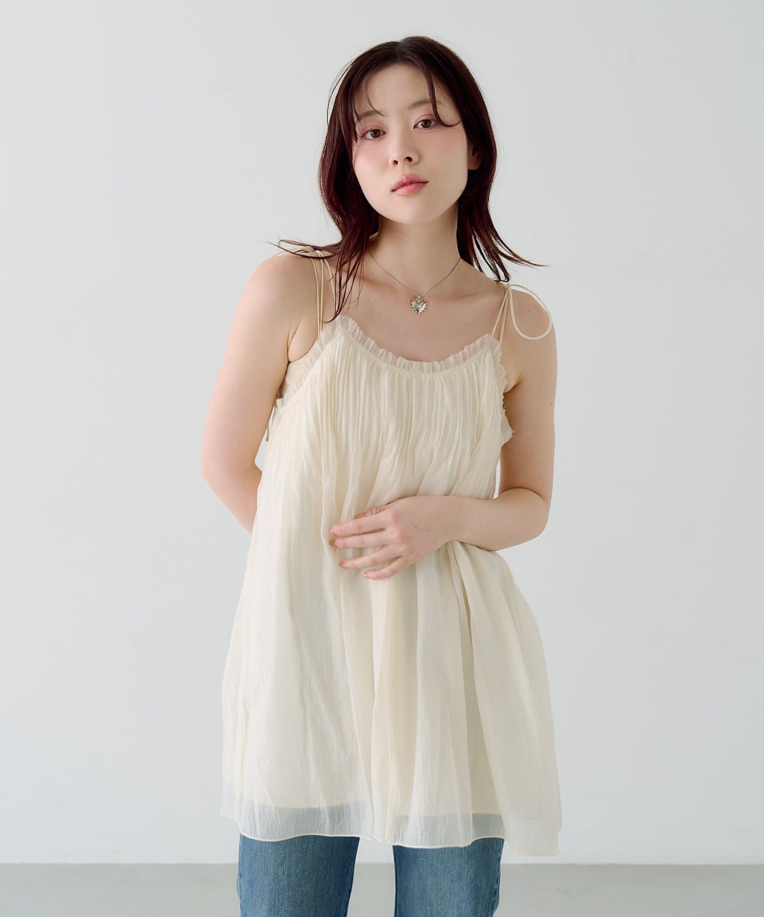 Kastane Pleated sheer Mini Dress - Image 1
