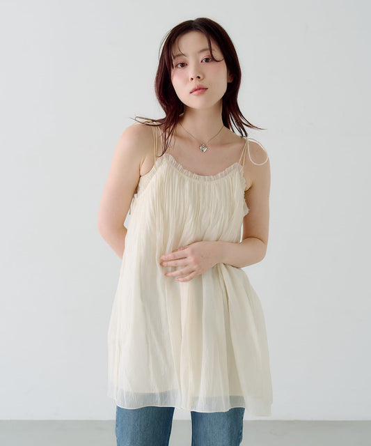 Kastane Pleated sheer Mini Dress - Image 1