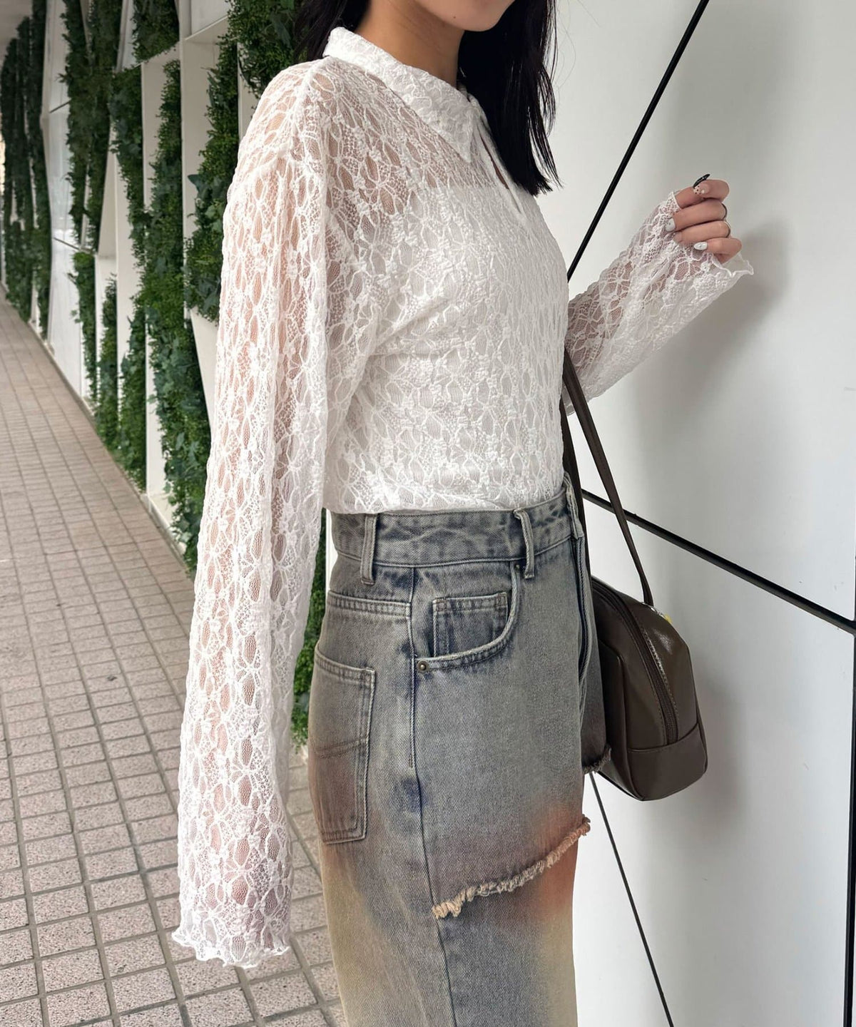 CIAOPANIC 2-Way Lace Polo 長袖 Top - Image 6