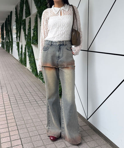 CIAOPANIC 2-Way Lace Polo 長袖 Top - Image 8