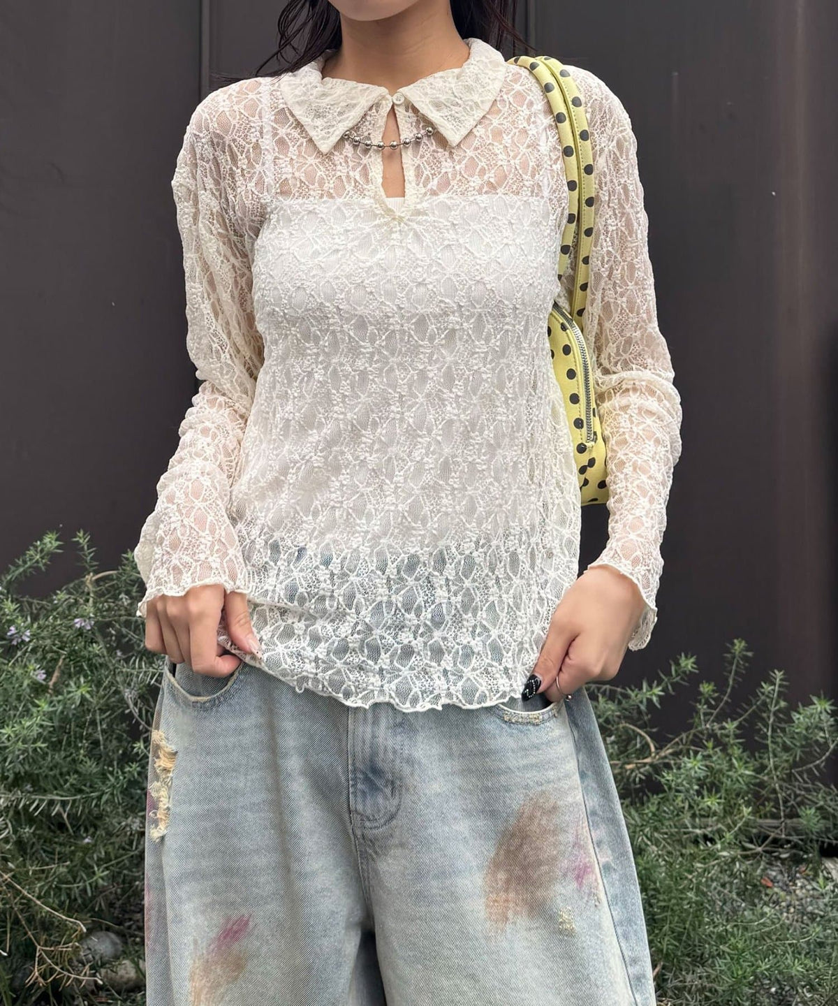 CIAOPANIC 2-Way Lace Polo 長袖 Top - Image 15