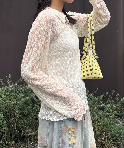 CIAOPANIC 2-Way Lace Polo 長袖 Top - Image 16
