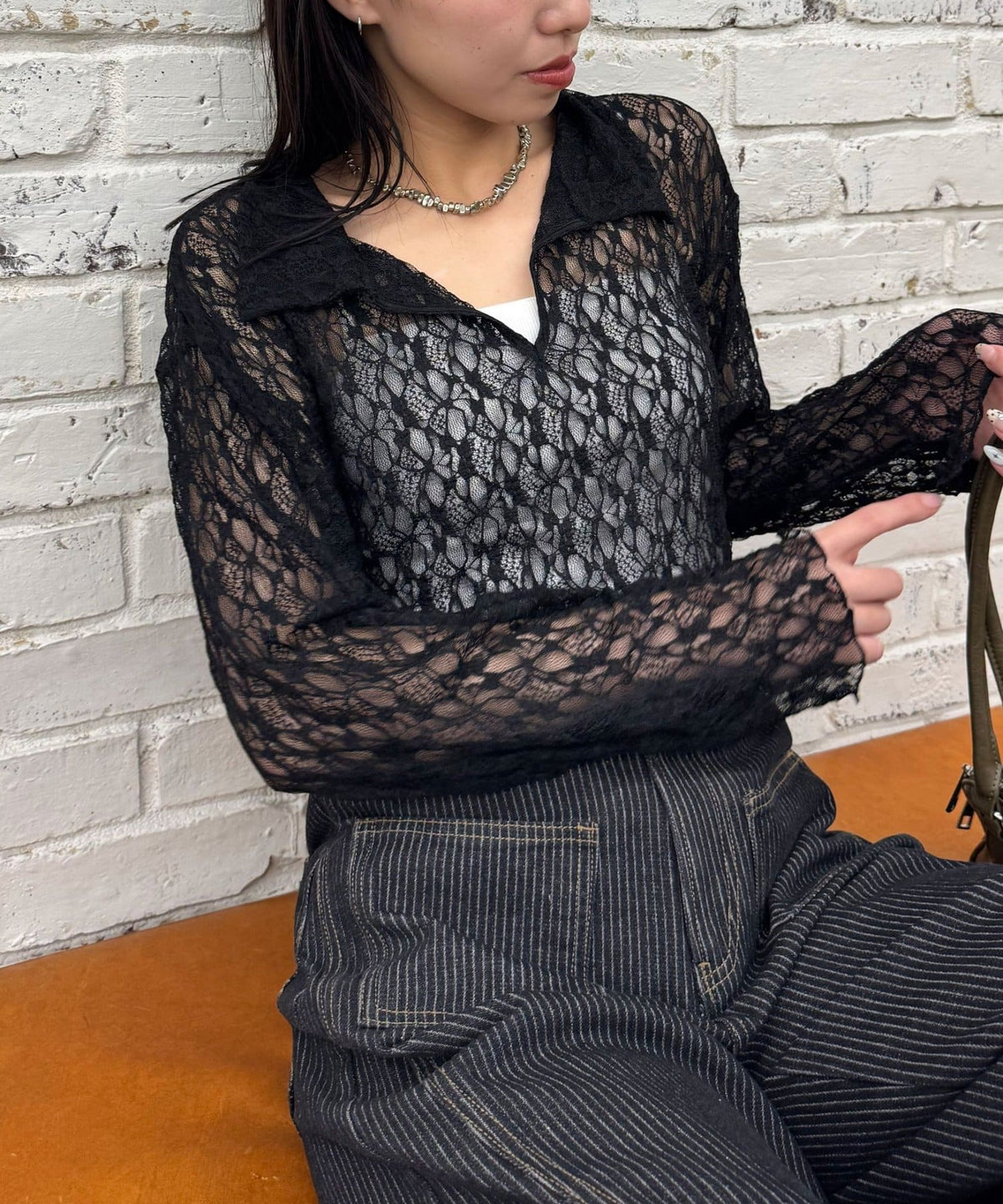 CIAOPANIC 2-Way Lace Polo 長袖 Top - Image 21
