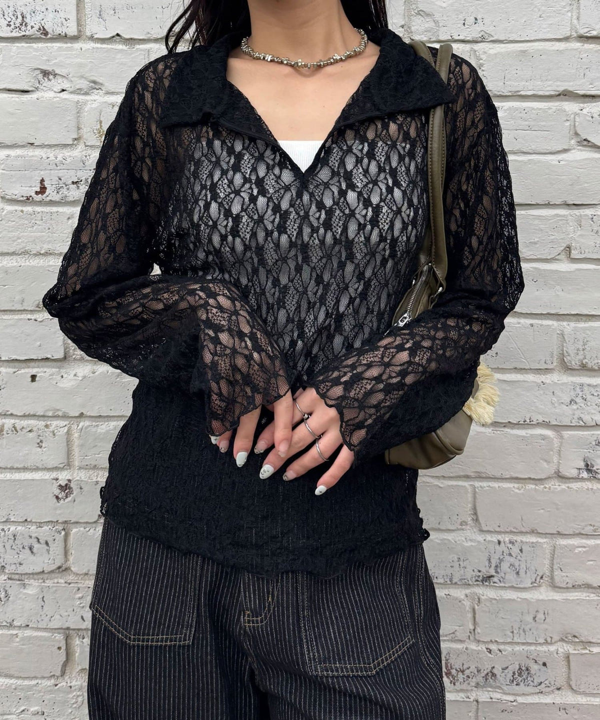 CIAOPANIC 2-Way Lace Polo 長袖 Top - Image 23