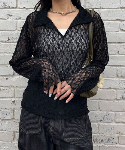 CIAOPANIC 2-Way Lace Polo 長袖 Top - Image 23
