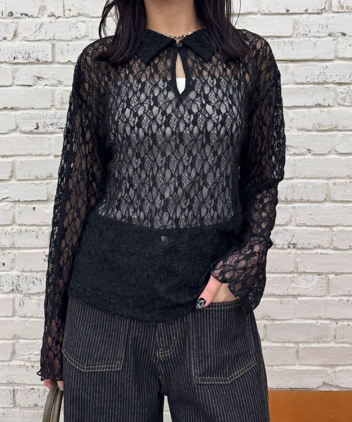 CIAOPANIC 2-Way Lace Polo 長袖 Top - Image 25