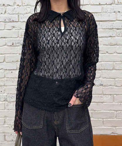 CIAOPANIC 2-Way Lace Polo 長袖 Top - Image 25