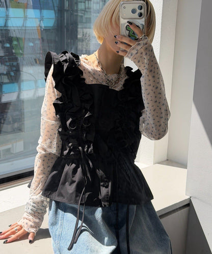 w closet Frilly sleeveless blouse - Image 4