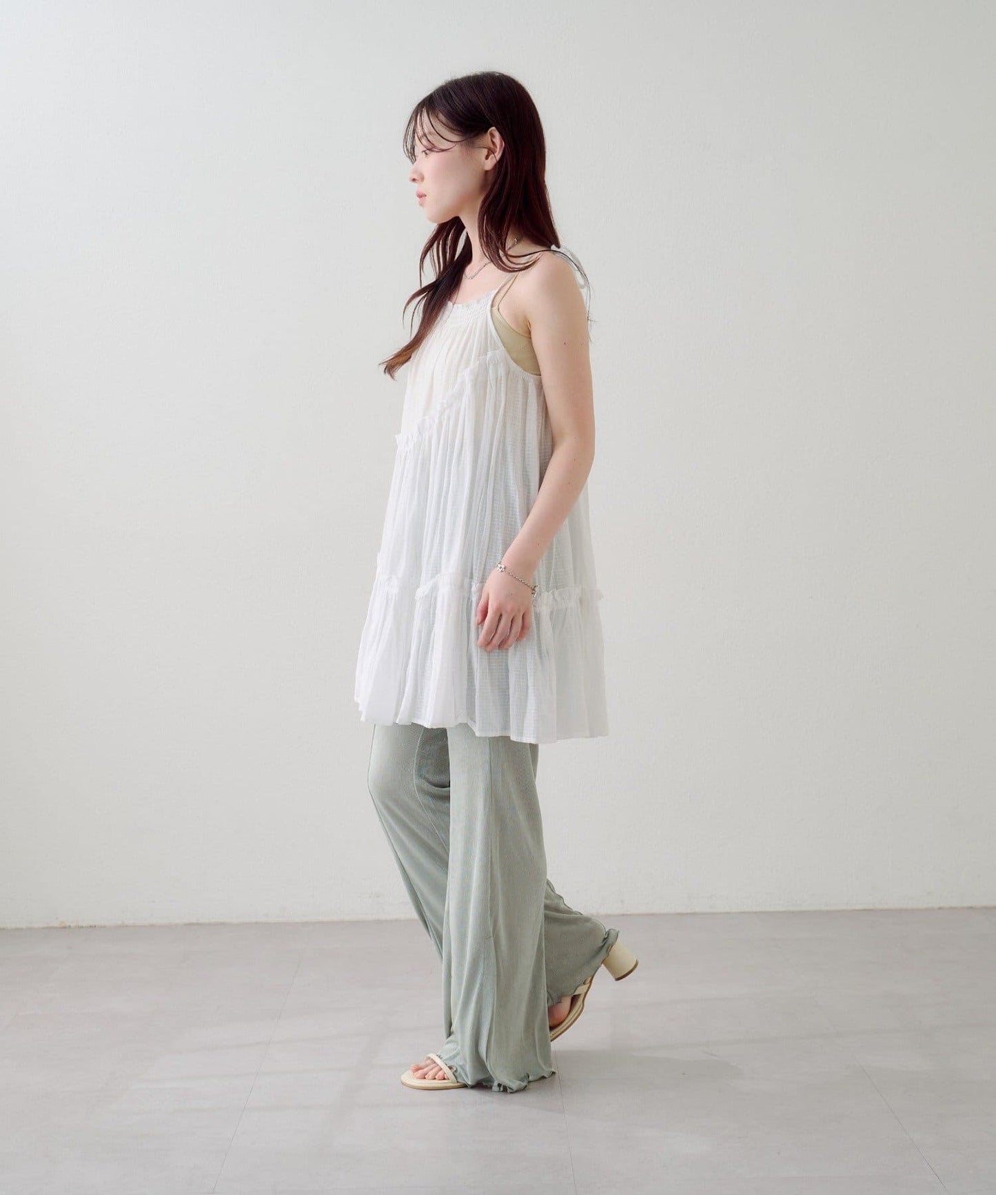 Kastane ruffle邊喇叭褲 [灰藍] - Image 16