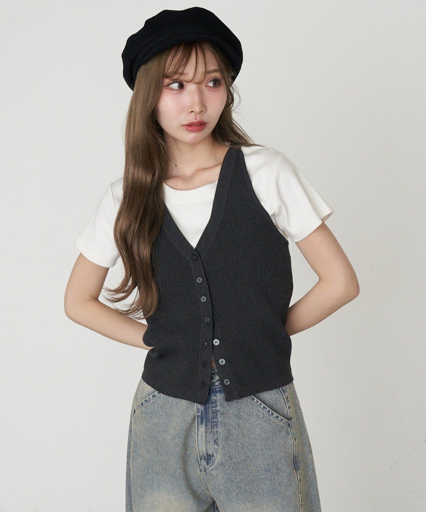 RAY CASSIN 羅紋 Vest - Image 4