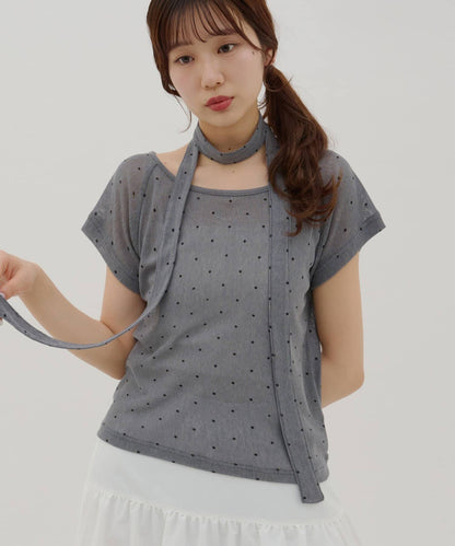 umm. By Discaot 波點Top with choker - Image 4