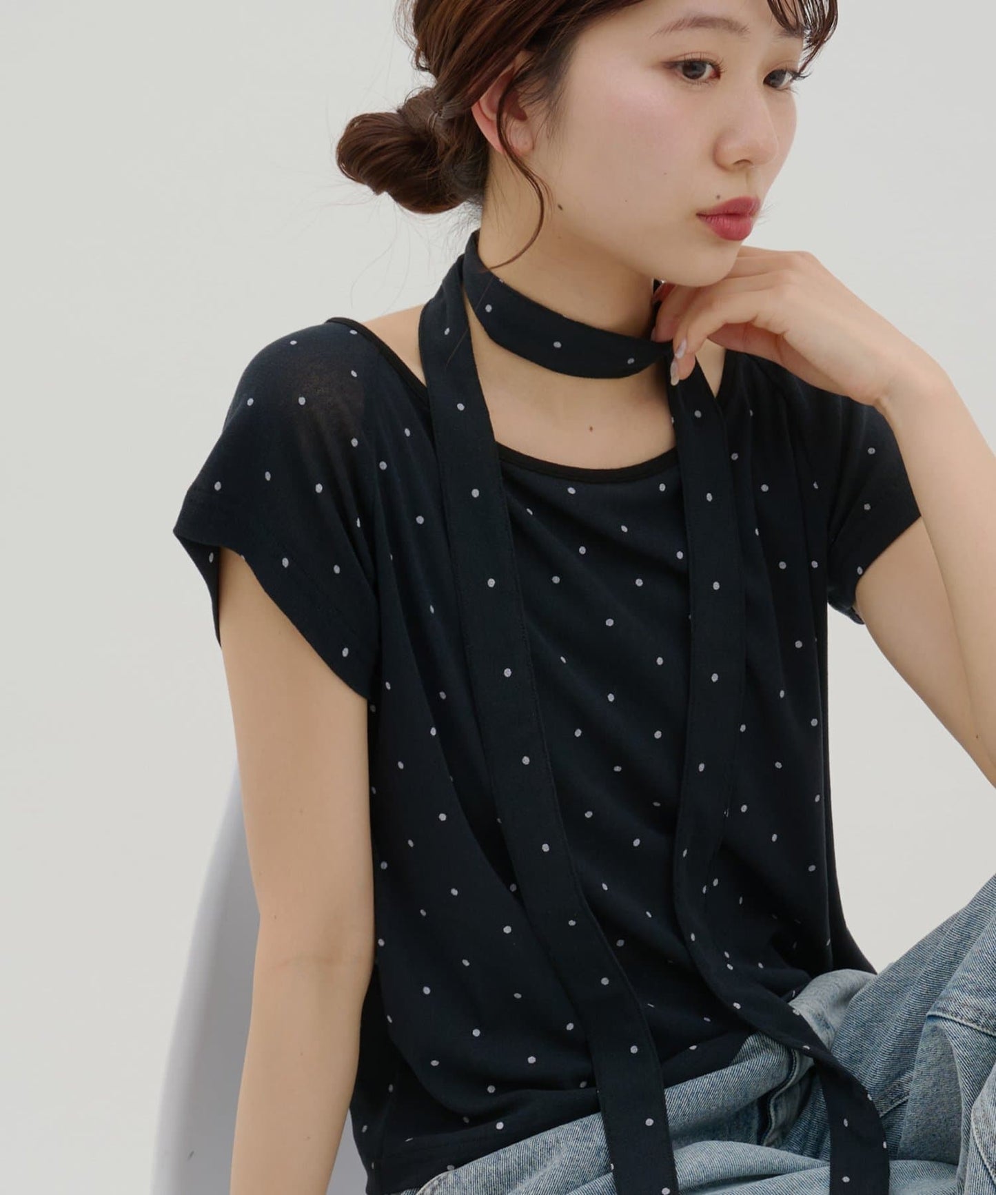 umm. By Discaot 波點Top with choker - Image 3