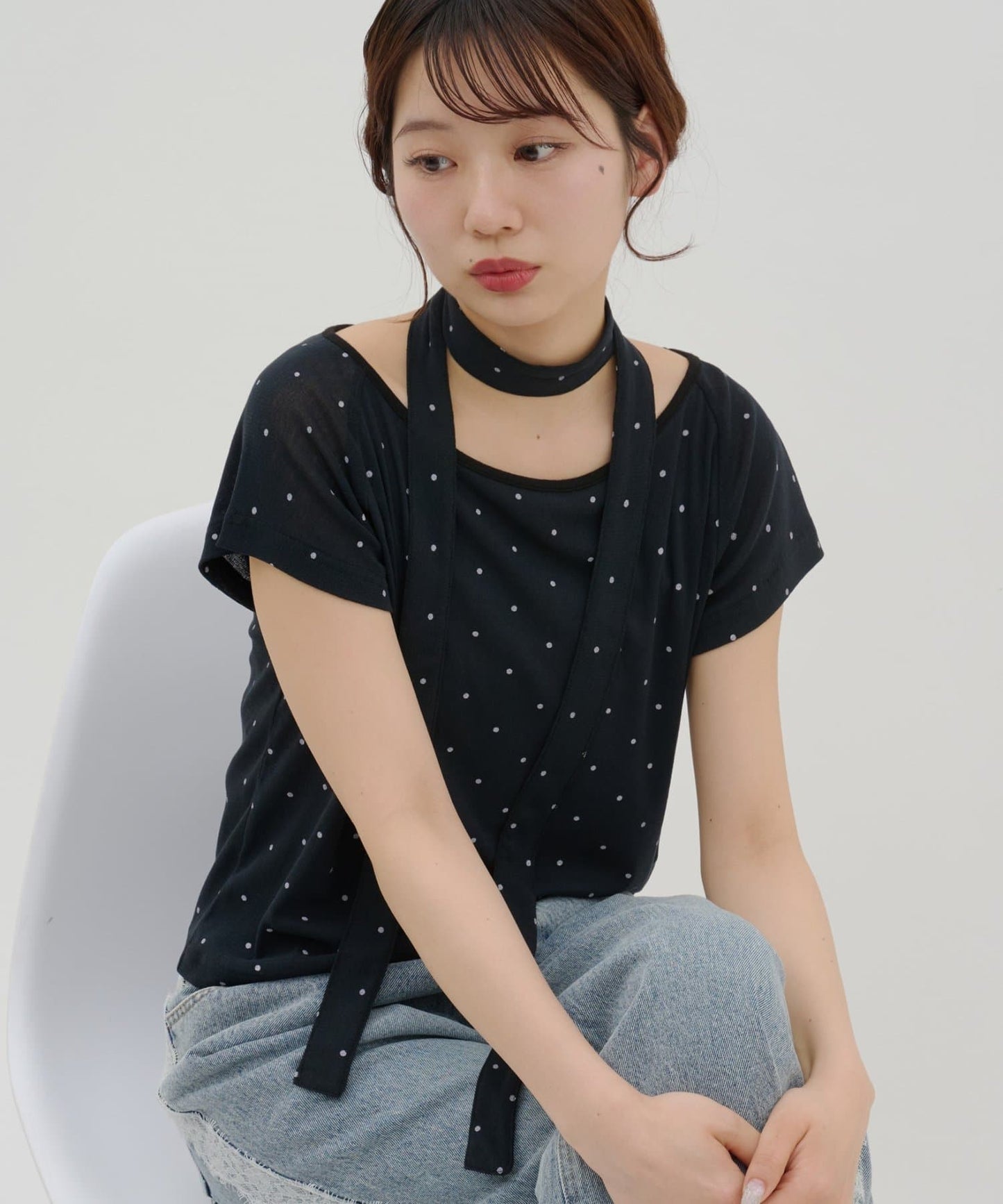 umm. By Discaot 波點Top with choker - Image 49