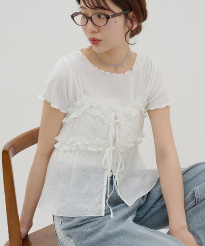 umm. By Discoat 小花花吊帶背心 ＋ Tee - Image 2