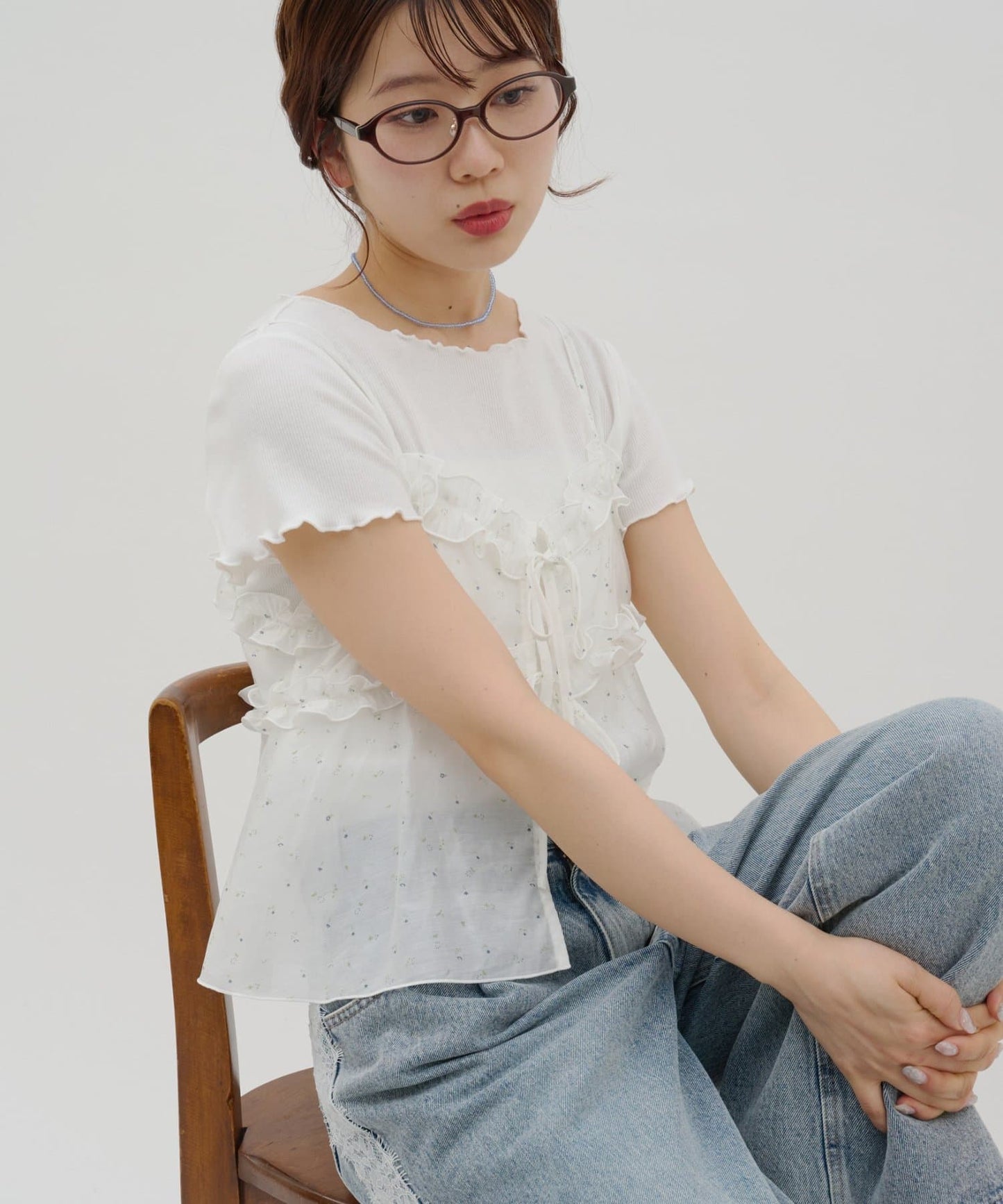 umm. By Discoat 小花花吊帶背心 ＋ Tee - Image 5