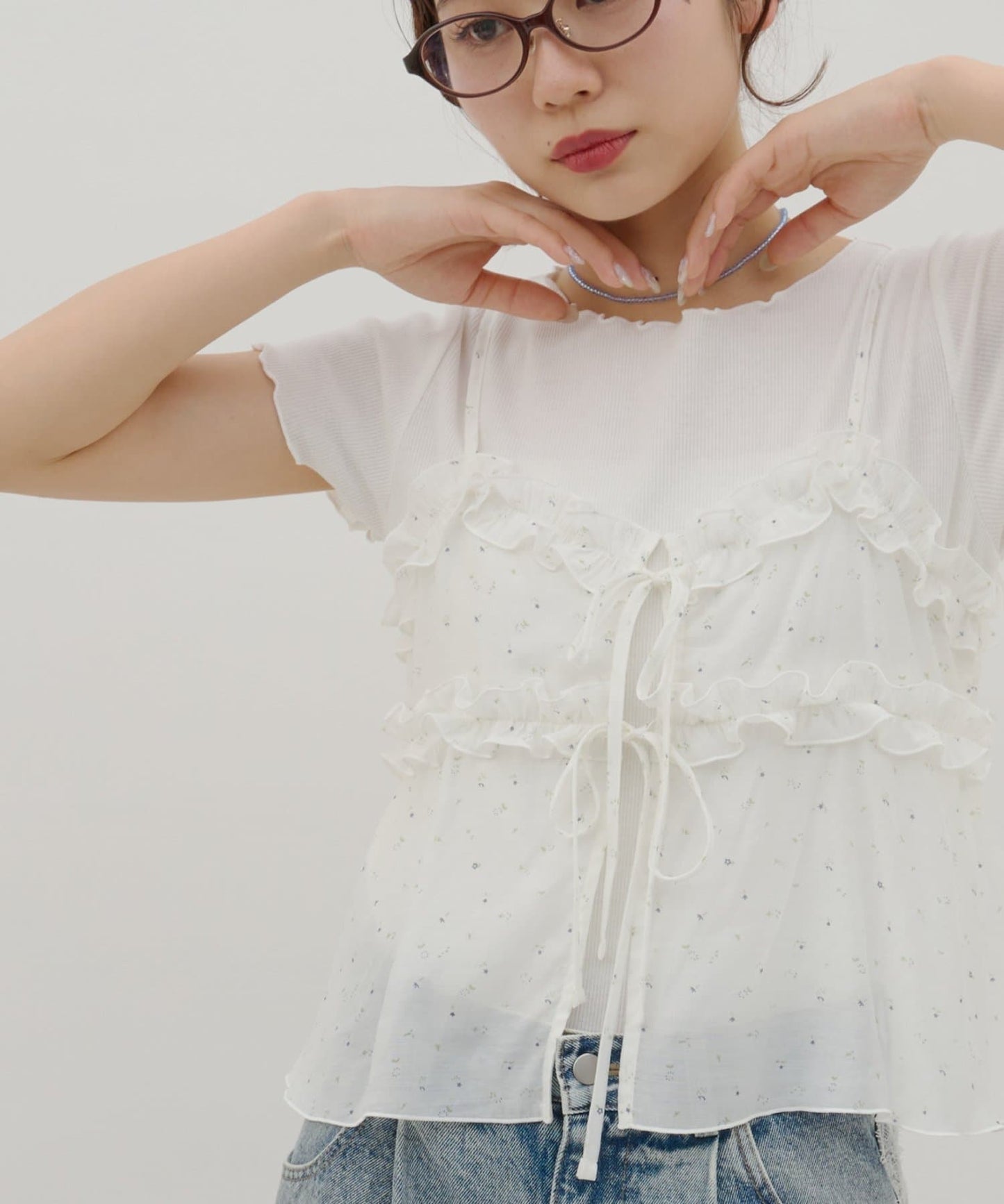 umm. By Discoat 小花花吊帶背心 ＋ Tee - Image 6