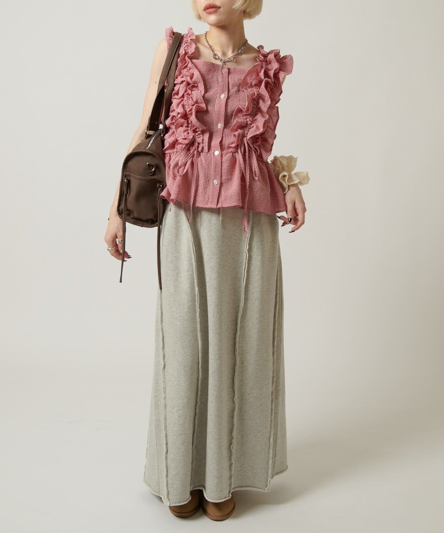 w closet 流線長版運動半裙 - Image 7