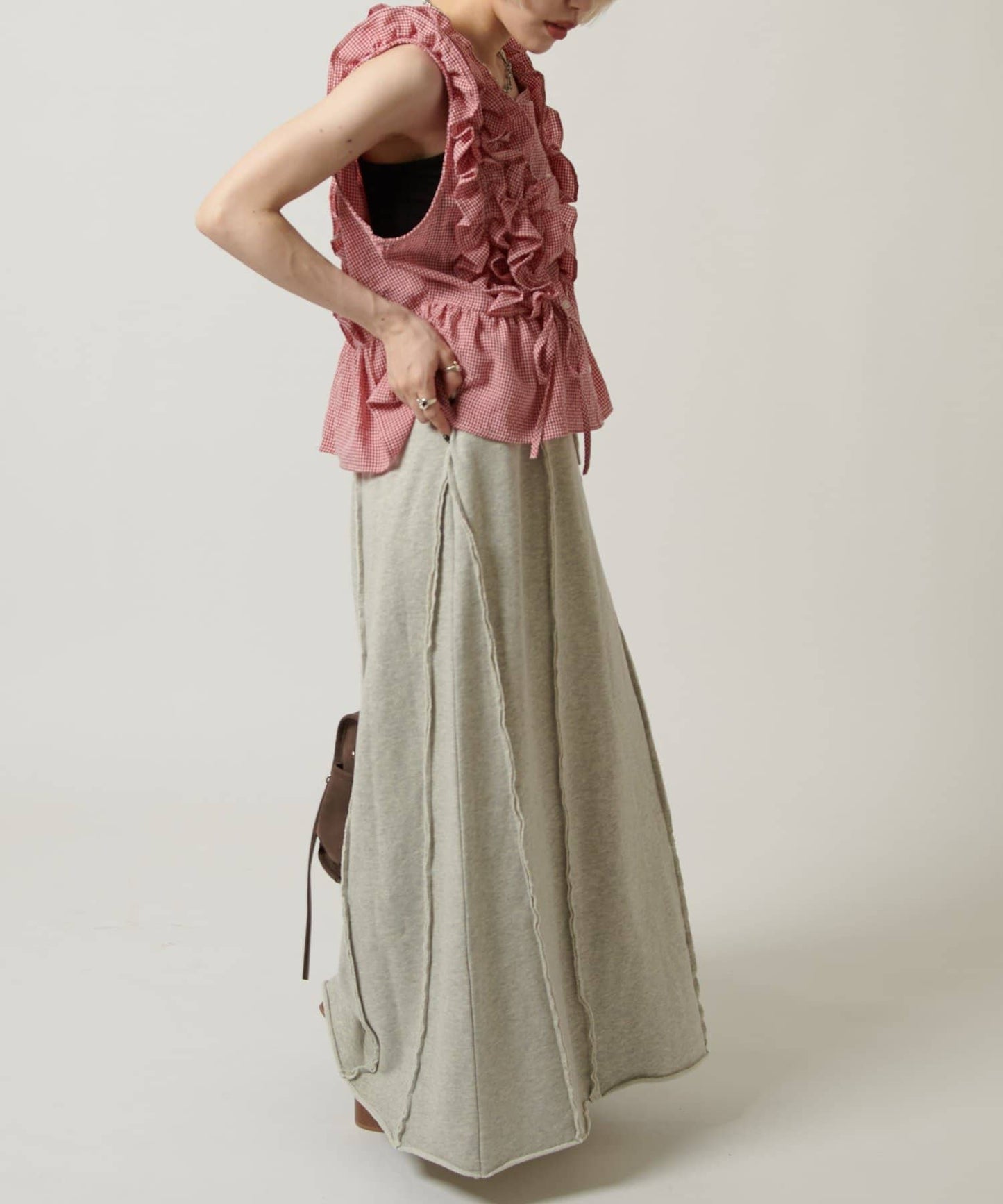w closet 流線長版運動半裙 - Image 10