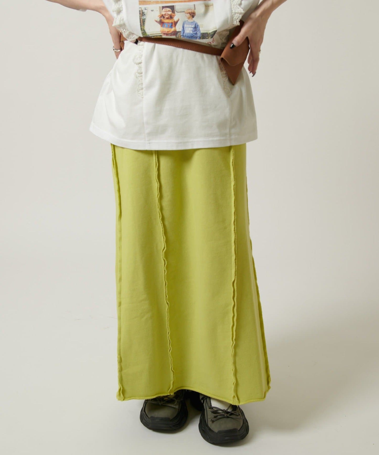 w closet 流線長版運動半裙 - Image 3