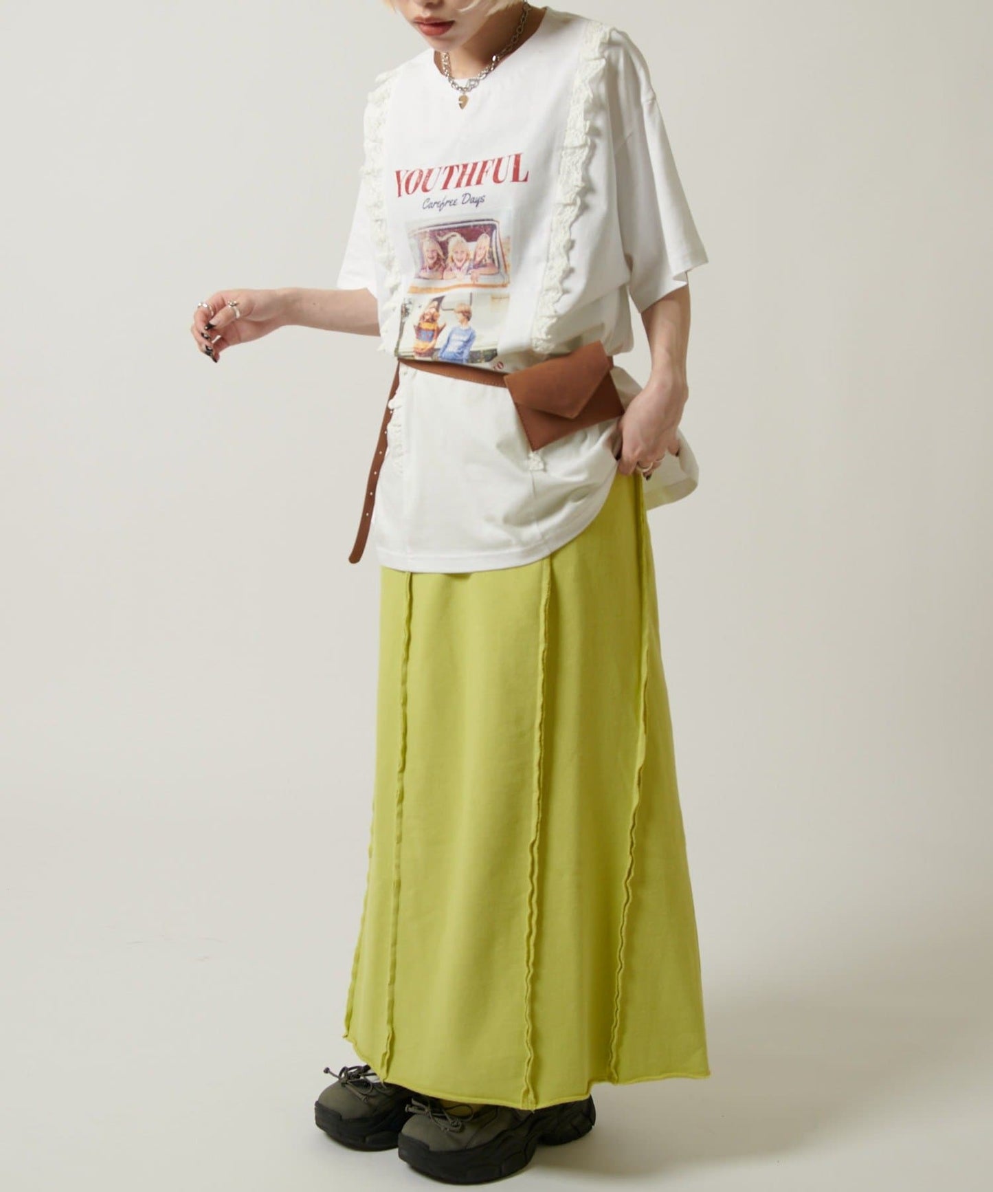 w closet 流線長版運動半裙 - Image 17