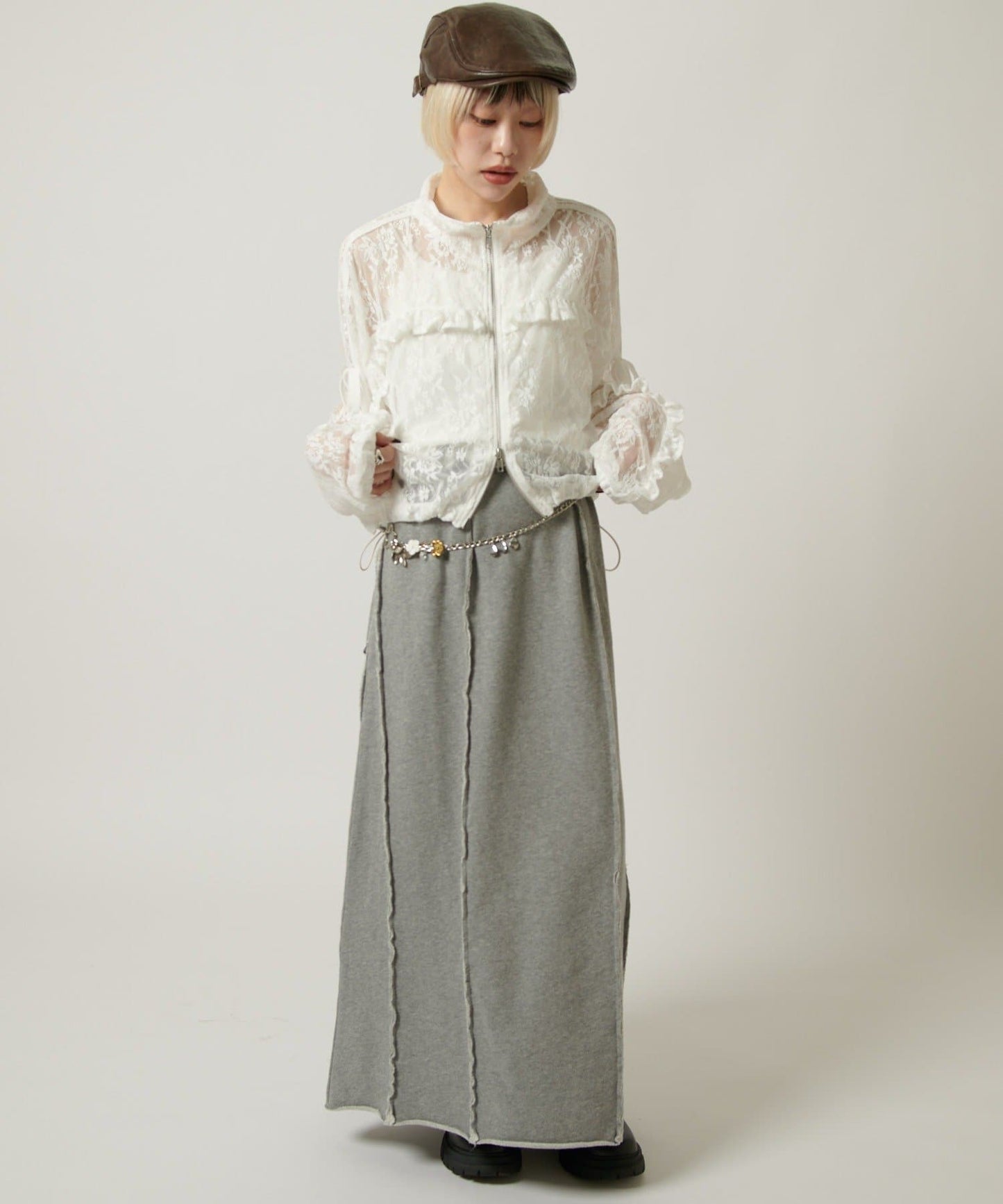 w closet 流線長版運動半裙 - Image 28