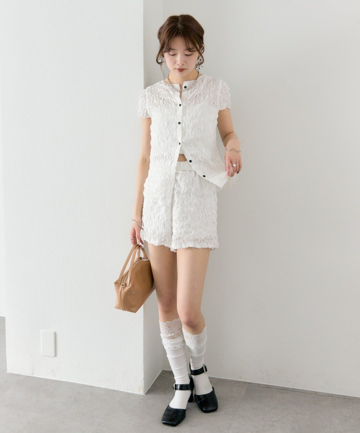 mystic Airy Shirring Blouse - Image 12