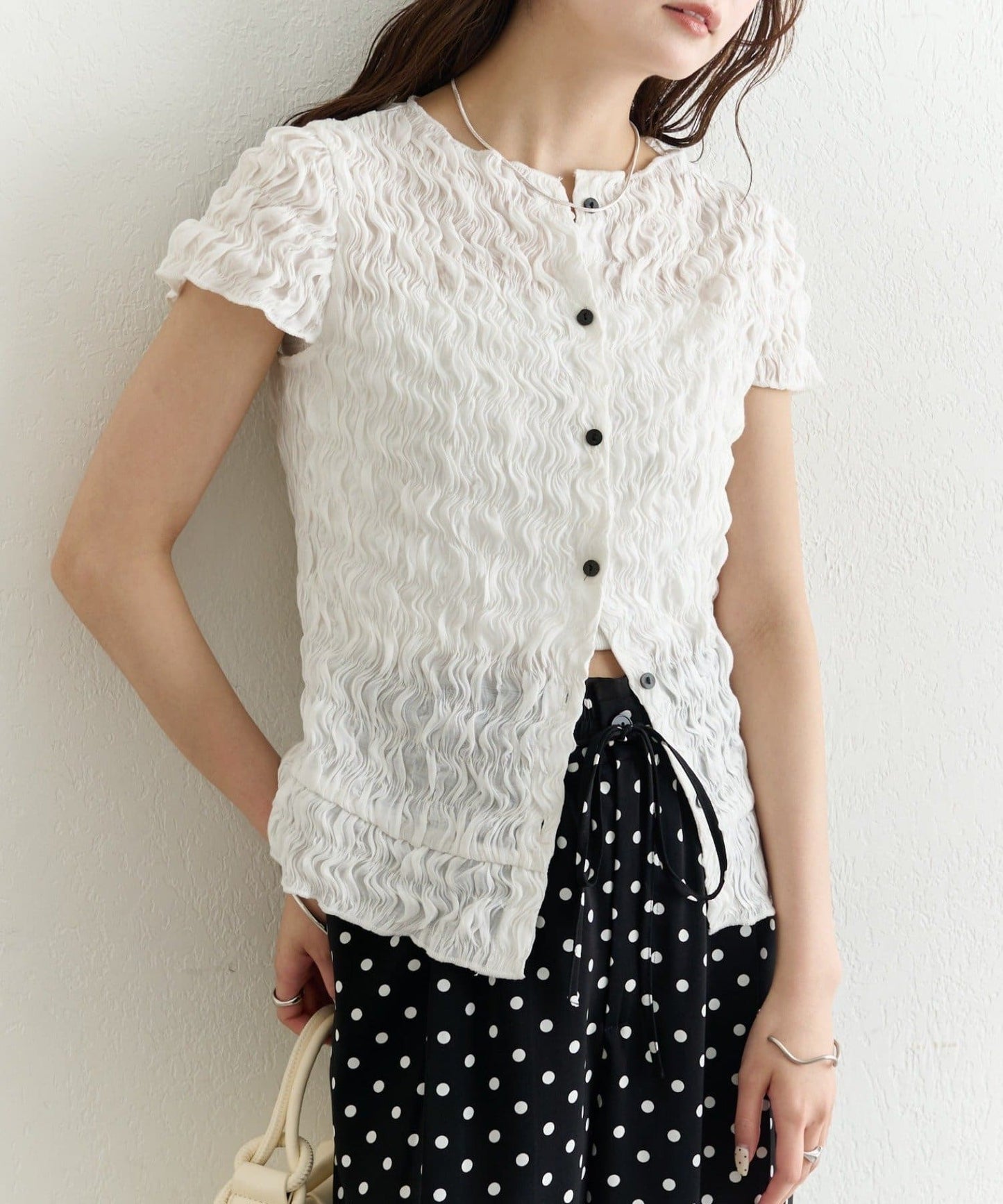 mystic Airy Shirring Blouse - Image 27