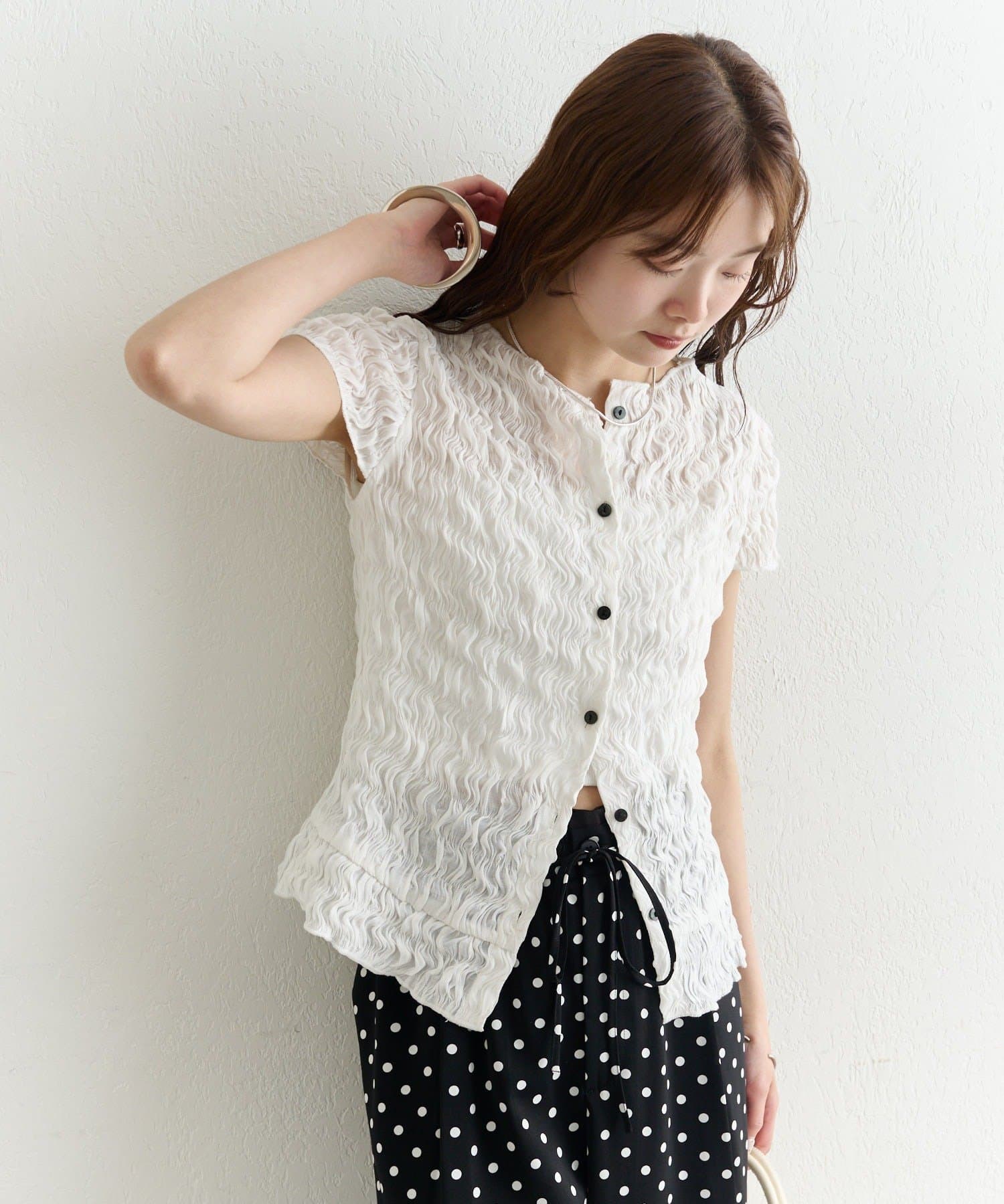mystic Airy Shirring Blouse - Image 30